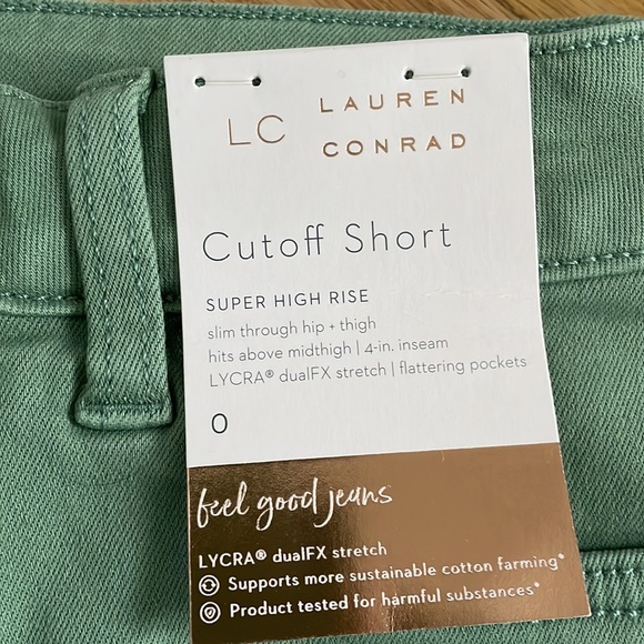 LC Green Cutoff Shorts - Picture 3 of 3